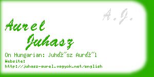 aurel juhasz business card
